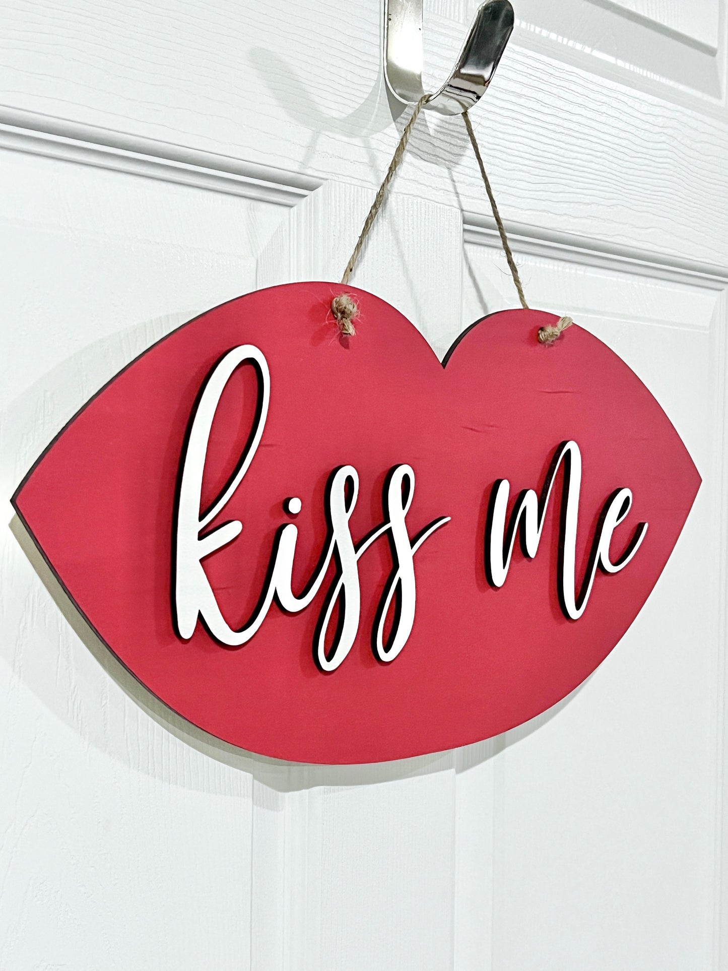 DIY kiss me sign kit - valentines day paint party decorations