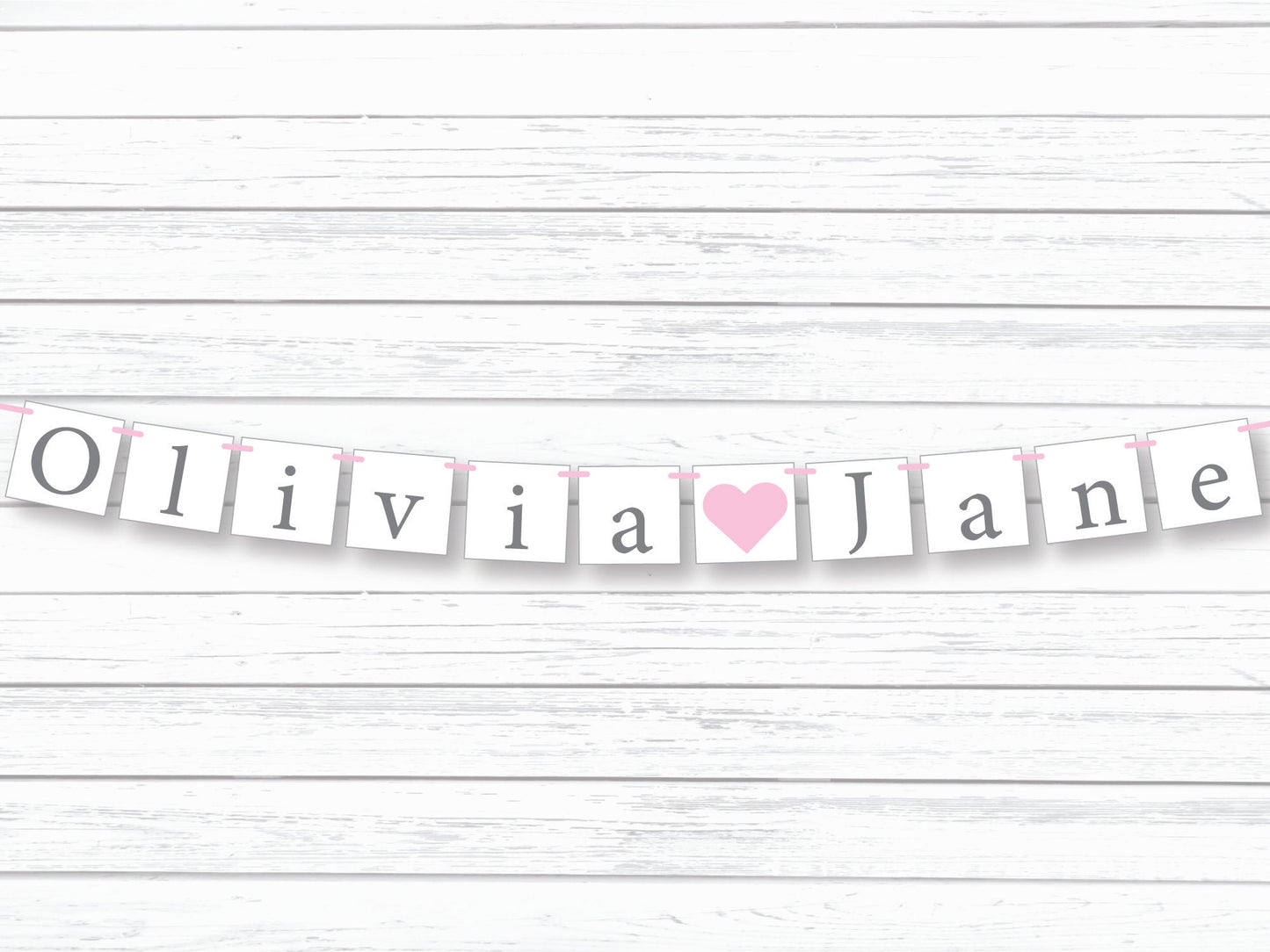 custom baby name banner for baby shower decoration, personalized name nursery decor, girl baby garland, its a girl bunting, girl name sign