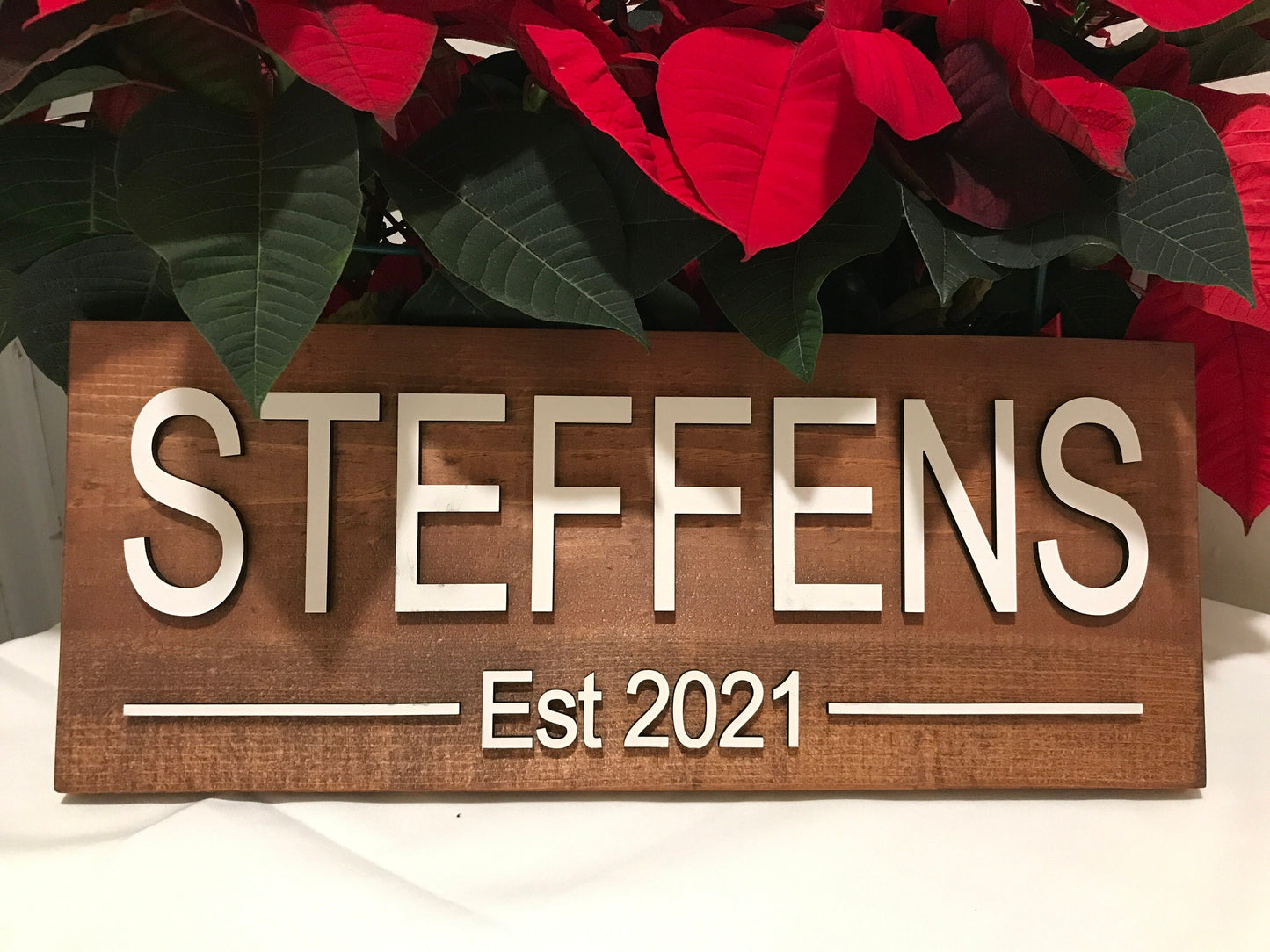 Personalized Last Name Sign With Wedding Date