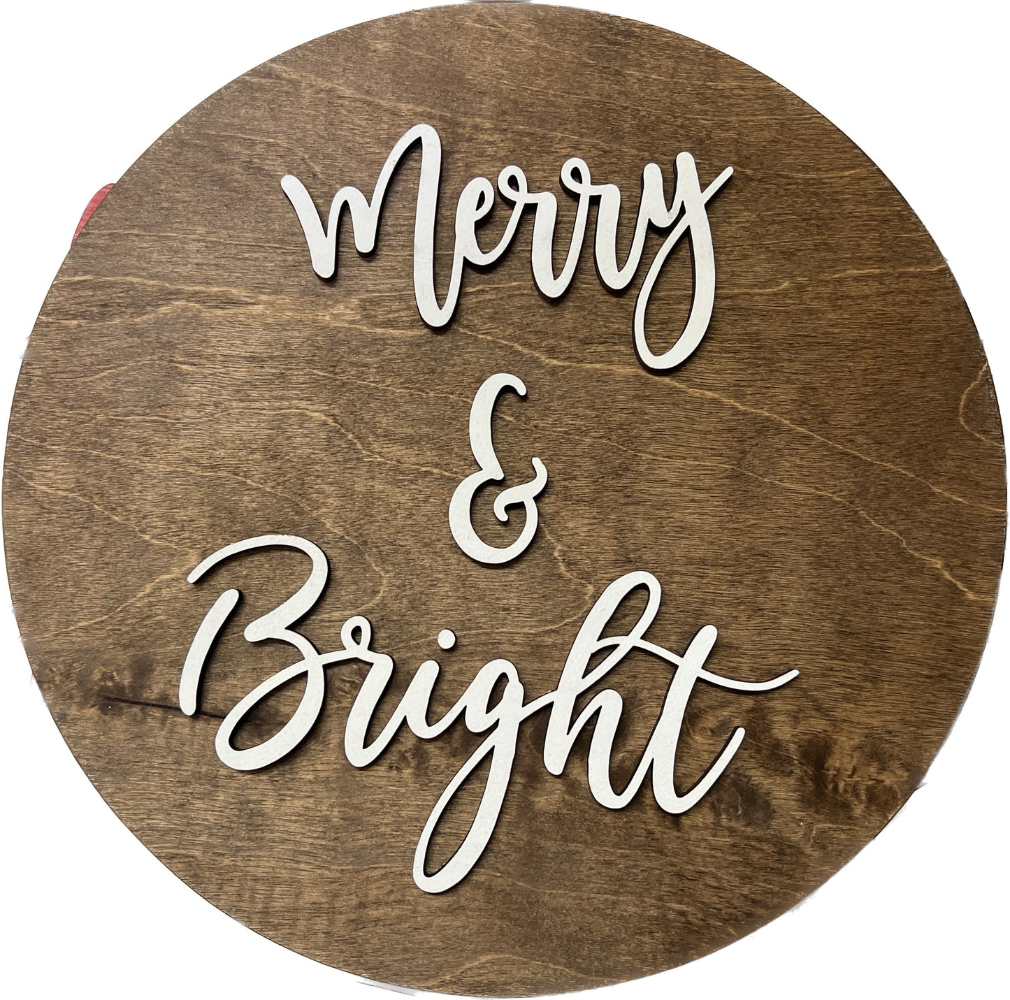 Merry & bright sign, Christmas decorations, 3D holiday decor, wood signs, living room wooden sign wall hanging, front porch or mantel decor