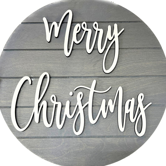 Merry Christmas sign, Christmas decorations, 3D holiday decor, shiplap wood signs, living room wooden sign wall hanging, gray mantel decor