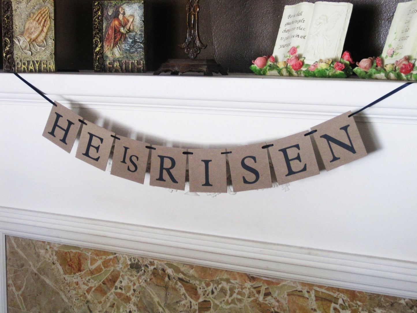 He Is Risen Banner - Rustic