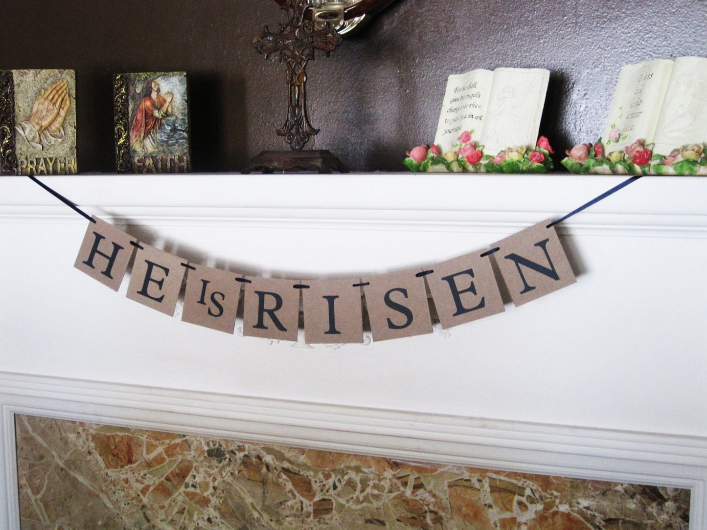 He Is Risen Banner - Rustic