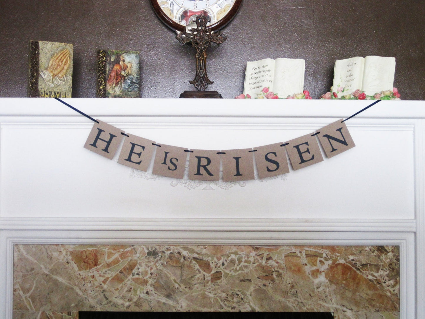 He Is Risen Banner - Rustic