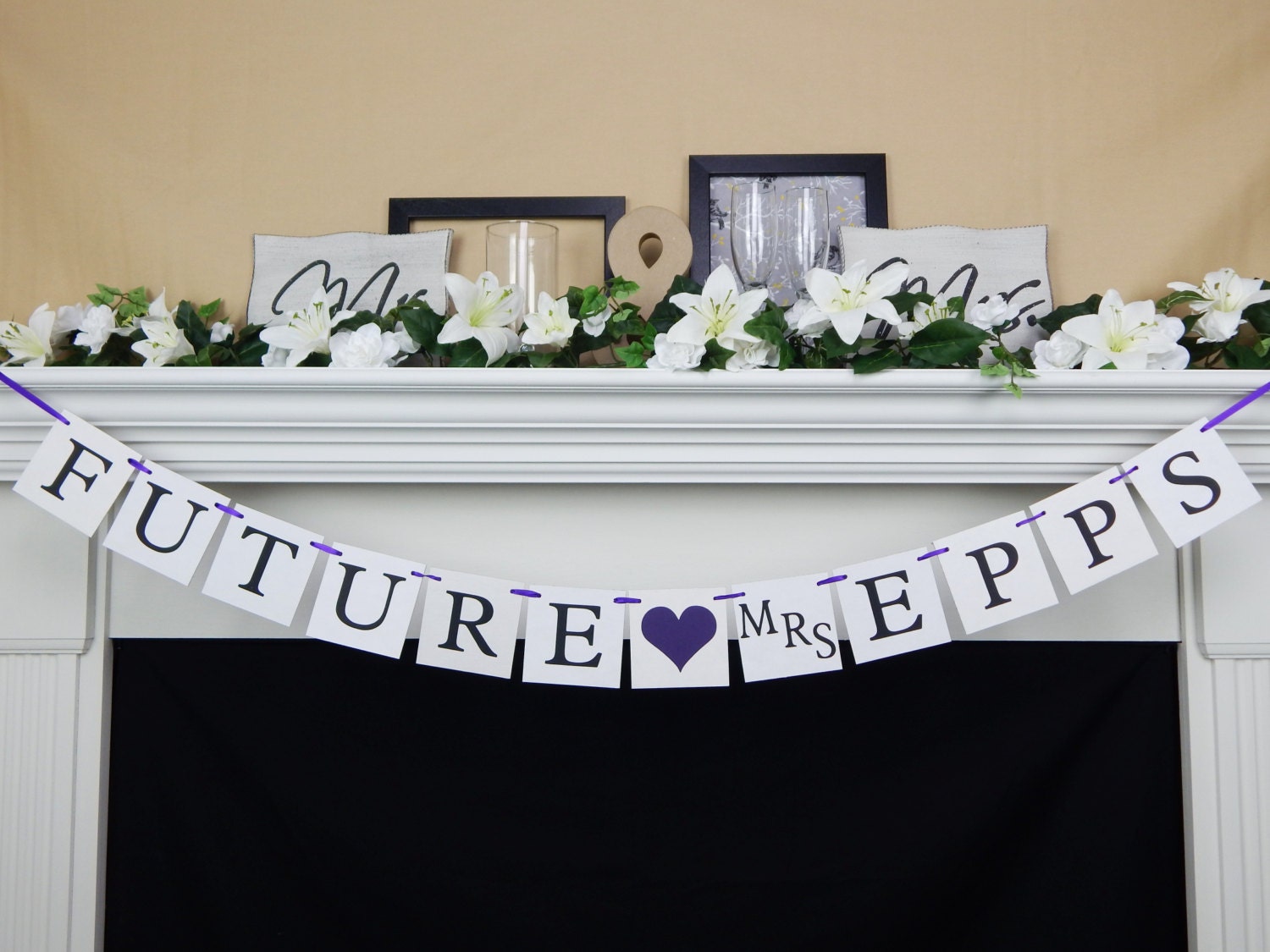 future mrs banner - personalized bridal shower decorations