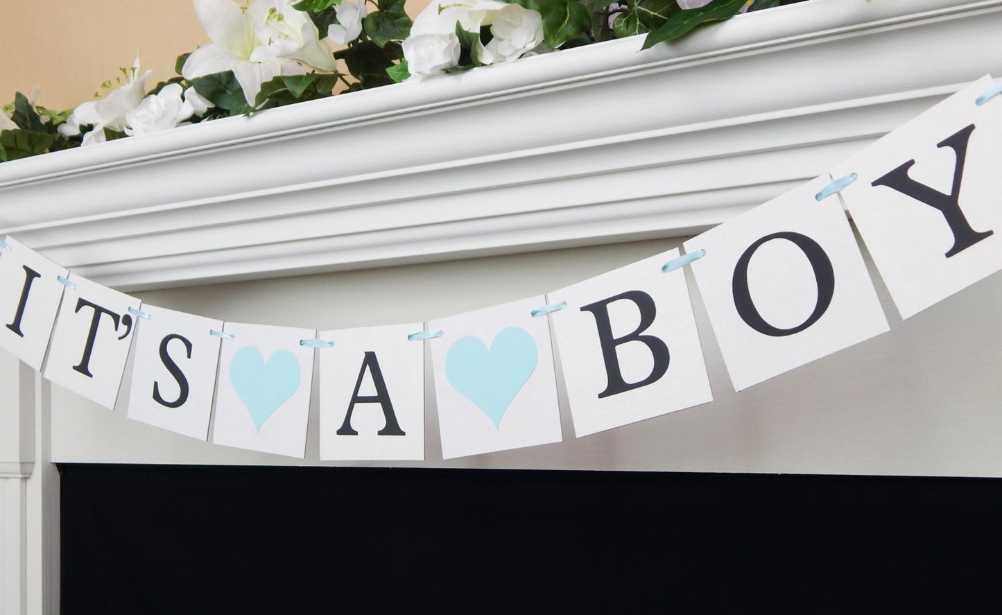 It's A Boy Banner - Hearts