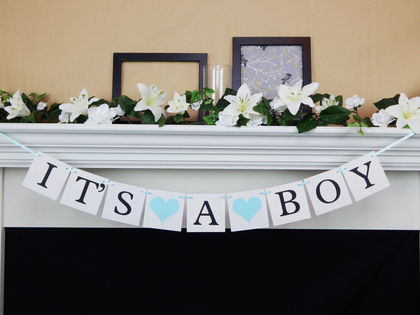 It's A Boy Banner - Hearts