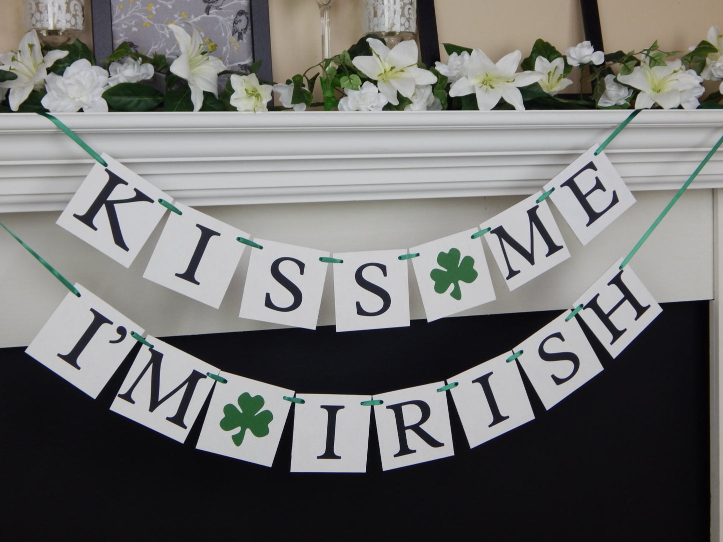 Kiss Me I'm Irish Banner, St Patrick's Day Decorations