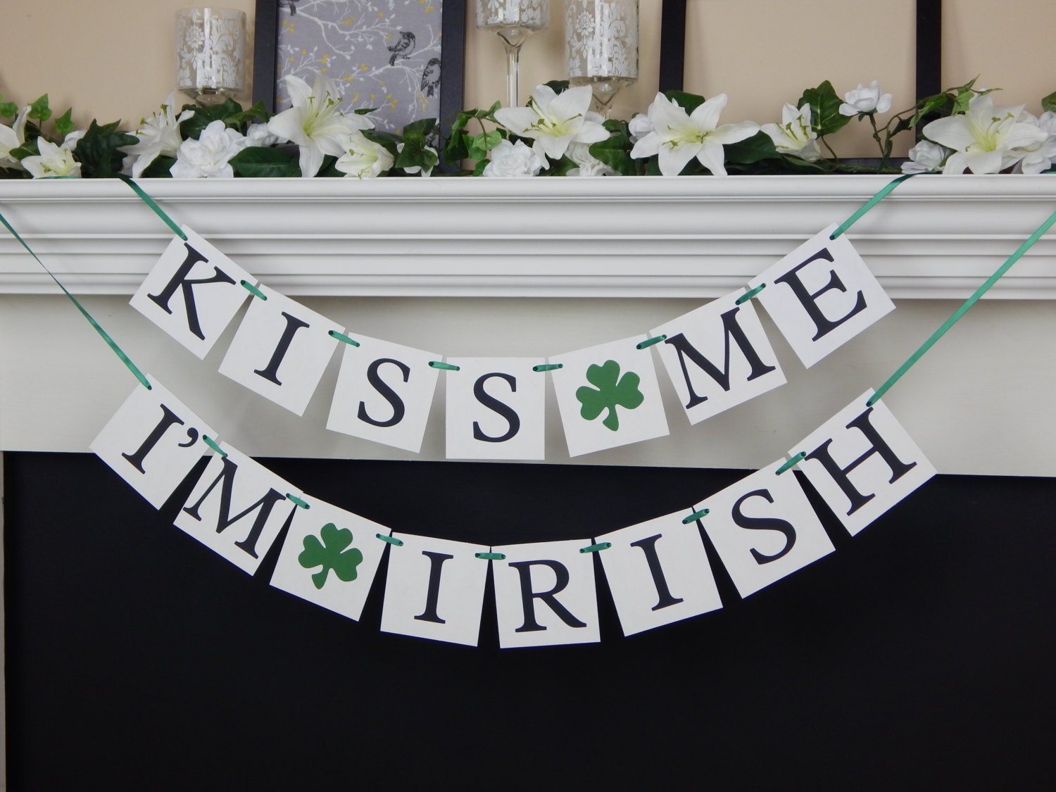 Kiss Me I'm Irish Banner, St Patrick's Day Decorations