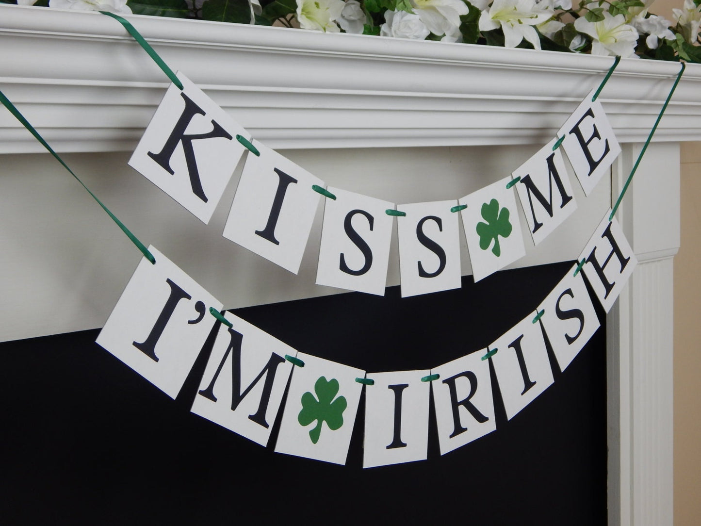 Kiss Me I'm Irish Banner, St Patrick's Day Decorations