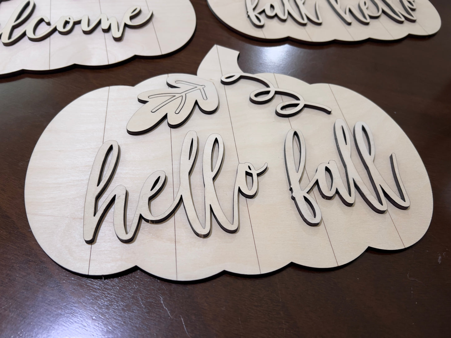 hello fall sign making kit - DIY fall decor - paint party kits - Celebrating Together