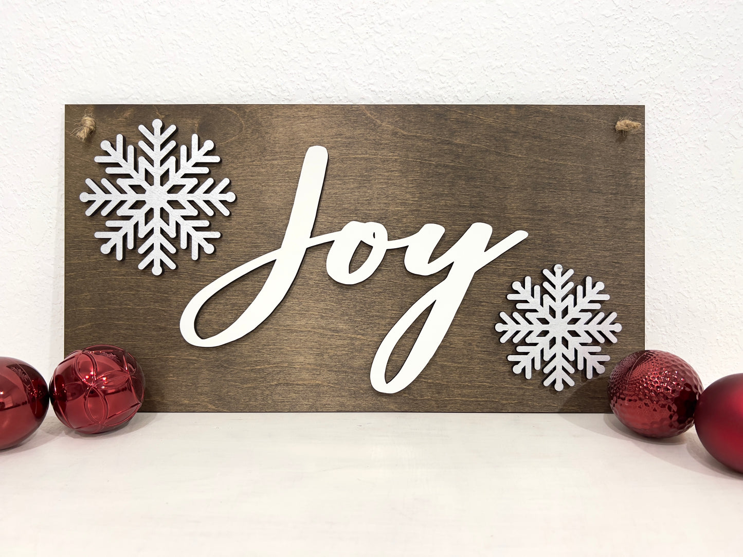 3D joy sign - snowflake Christmas decorations - Rustic Christmas Signs - Celebrating Together