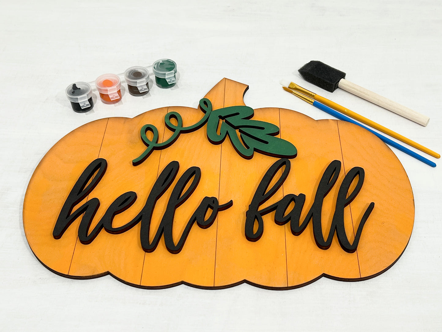 hello fall sign making kit - DIY fall decor - paint party kits - Celebrating Together