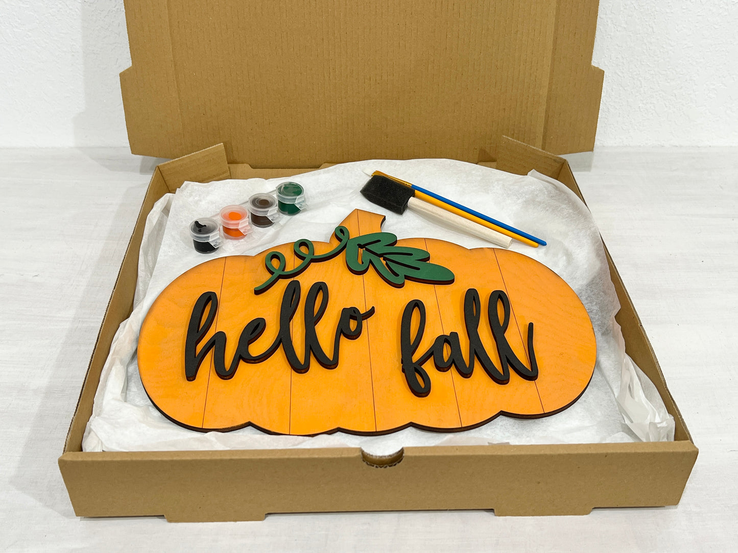 hello fall sign making kit - DIY fall decor - paint party kits - Celebrating Together