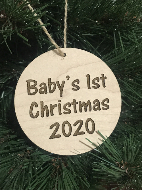new parent gift - wooden christmas ornament- baby shower gift -