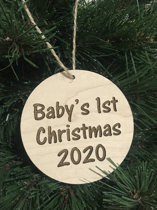 engraved baby ornament 