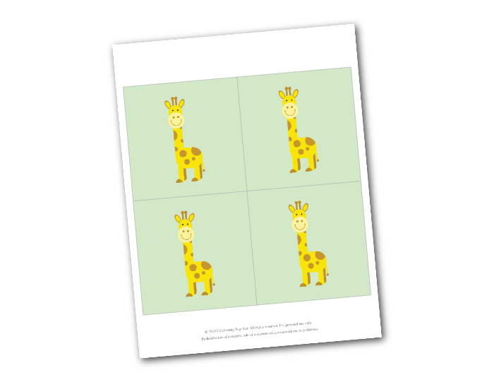 printable giraffes for diy baby shower sign - Celebrating Together