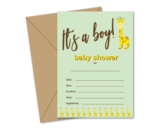 printable boys baby shower invites - Celebrating Together