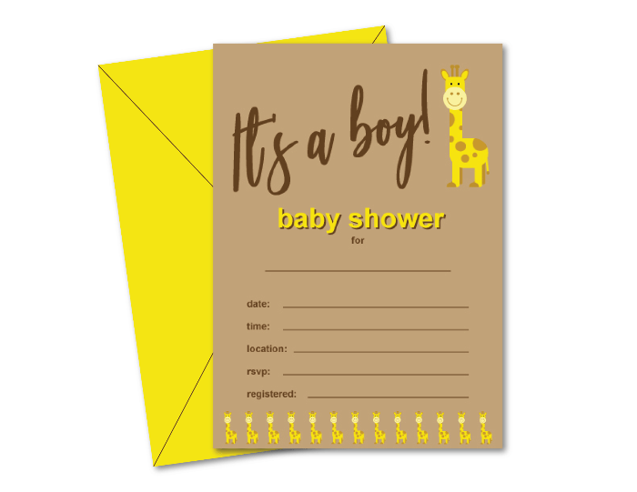 DIY boys baby shower invitation printable - Celebrating Together