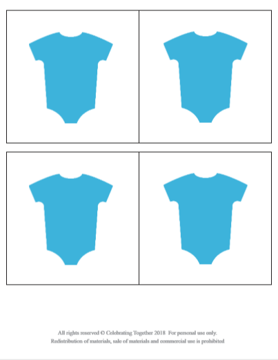 Printable onesies for it's a boy banner - Celebrating Together