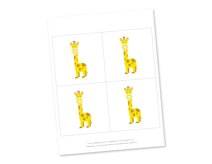printable giraffes for it's a girl sign - Celebrating Together