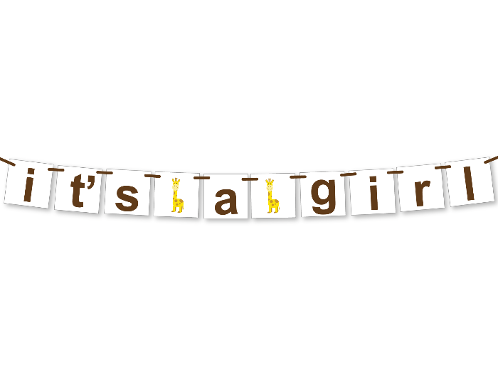 printable it's a girl banner - Celebrating Together