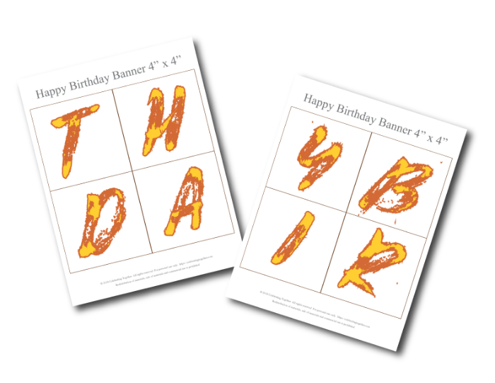 printable circus happy birthday banner - Celebrating Together