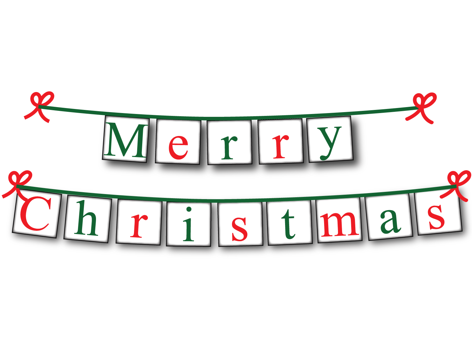 Printable Merry Christmas Banner Festive DIY Christmas Decoration Printable Merry Christmas Banner Festive DIY Christmas Decoration
