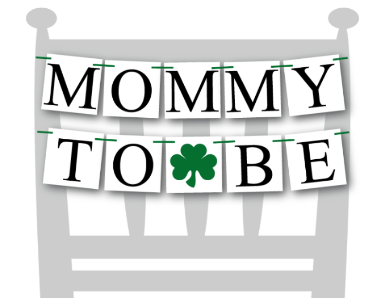 shamrock printable mommy to be chair banner - st patricks day party - Celebrating Together
