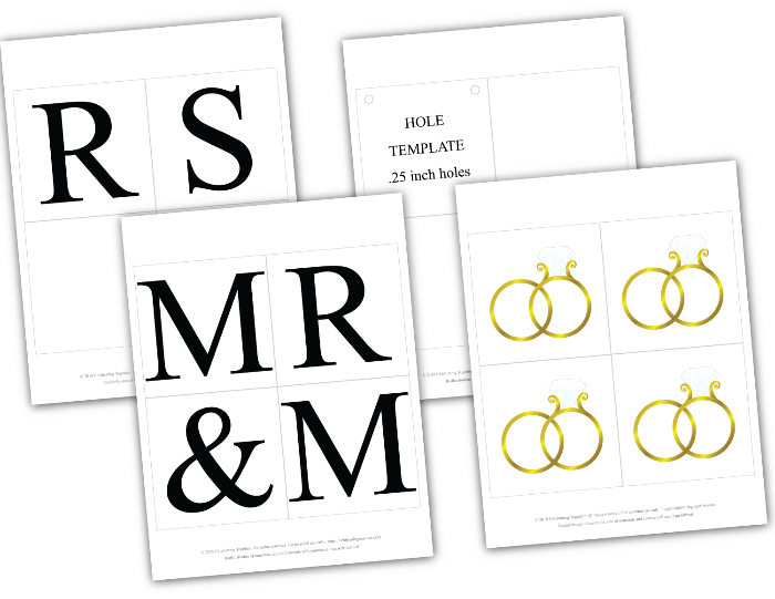 diy mr and mrs banner - printable bridal shower sign - Celebrating Together