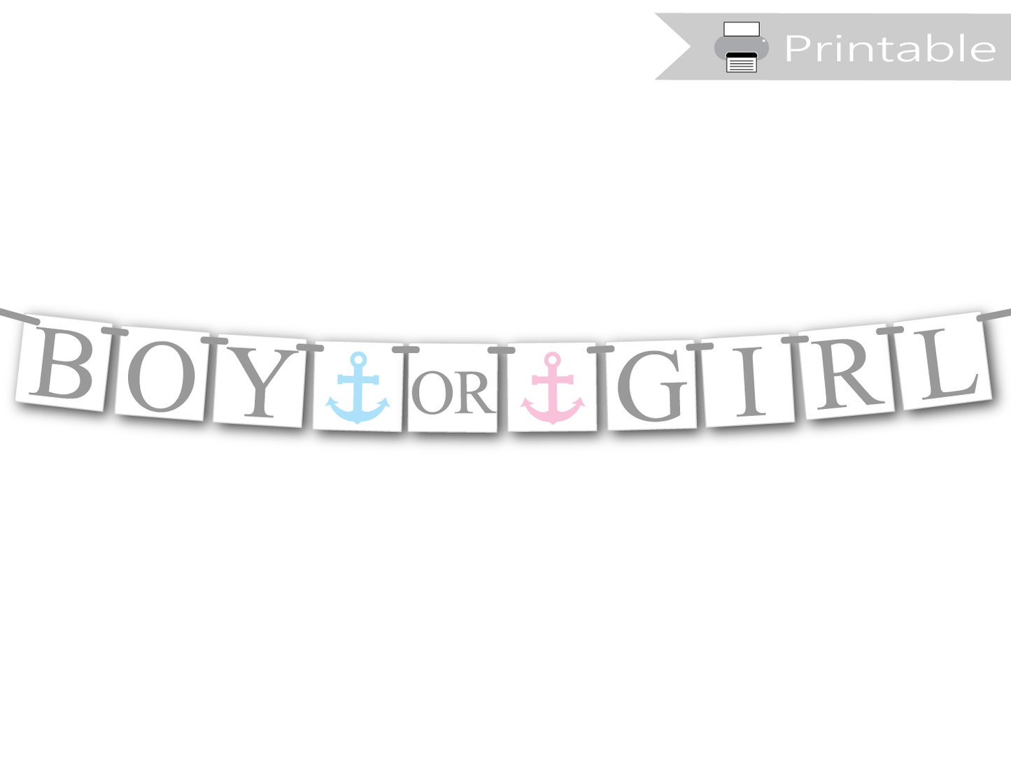 printable nautical boy or girl banner - Celebrating Together