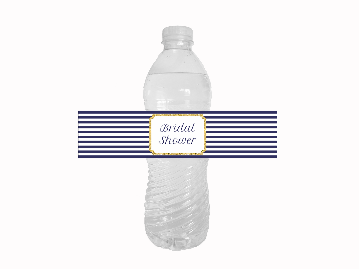 printable striped bridal shower water bottle labels - Celebrating Together
