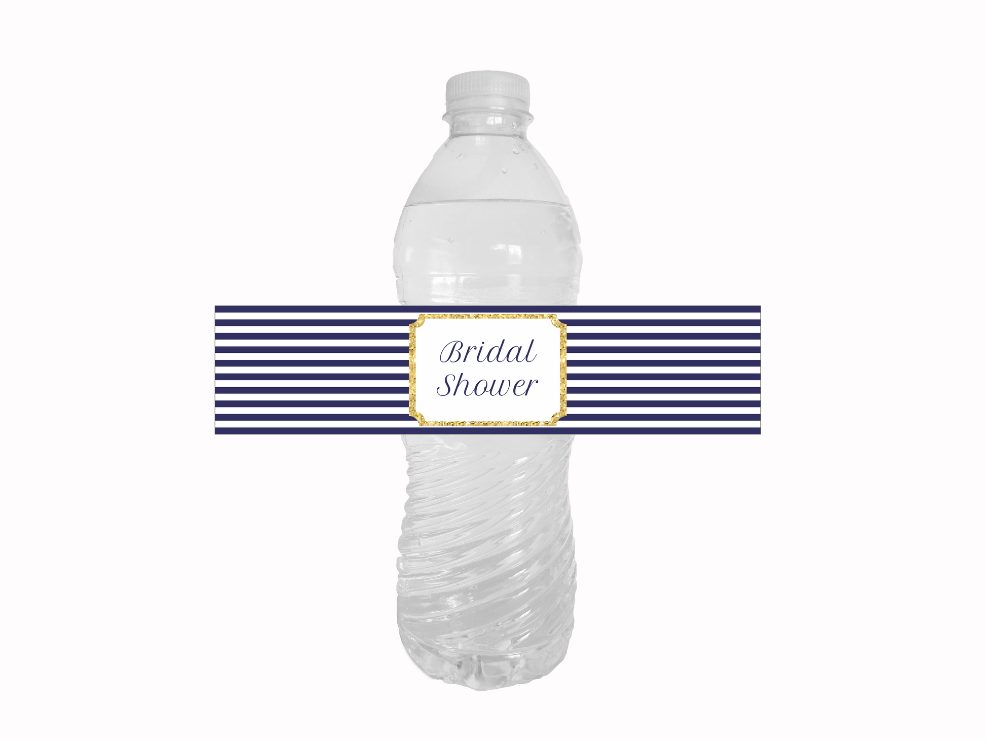 printable striped bridal shower water bottle labels - Celebrating Together