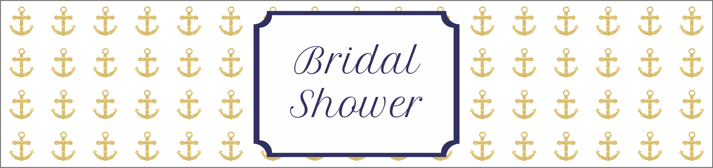 Printable Nautical Bridal Shower Water Bottle Labels