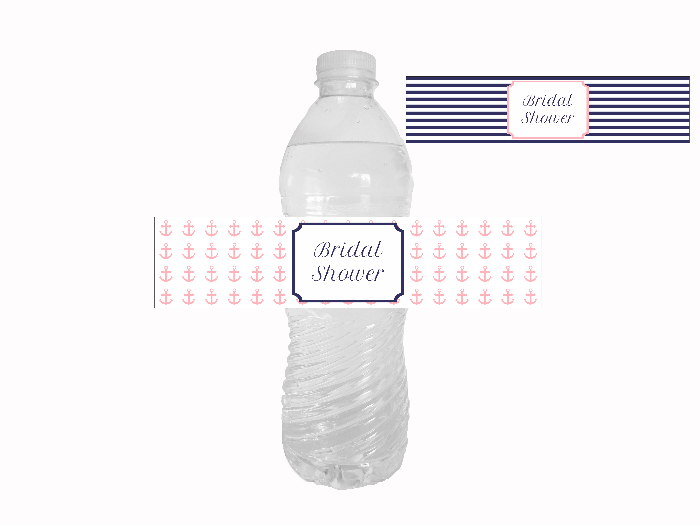 Printable bridal shower water bottle labels - Celebrating Together