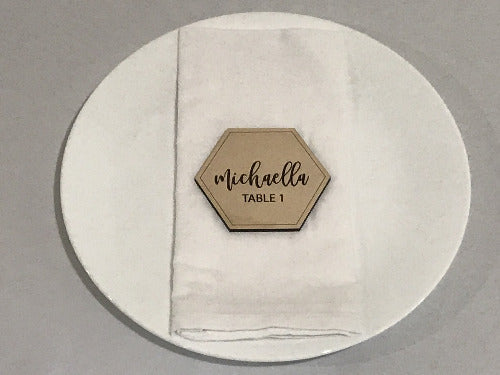 engraved wood wedding place cards 