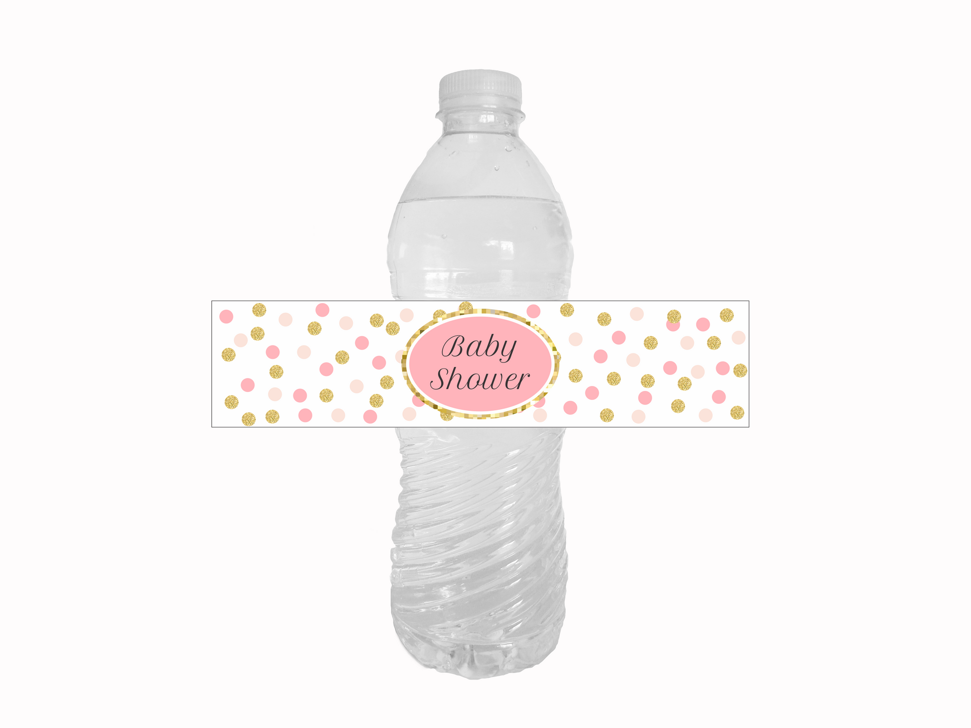 DIY confetti baby shower water bottle labels - Celebrating Together
