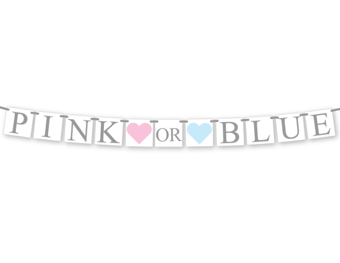 Printable Pink Or Blue Banner - Celebrating Together