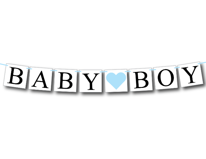 diy baby boy banner - printable baby shower banner - Celebrating Together