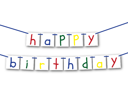 Printable happy birthday banner - Celebrating Together