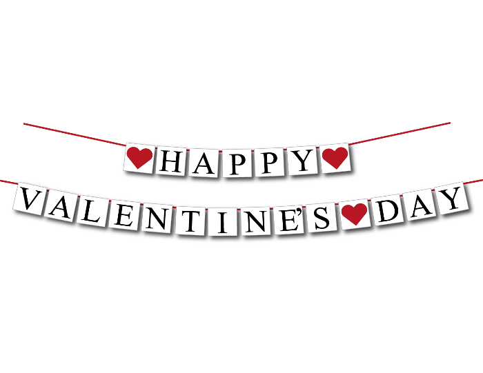 diy happy valentine's day banner - Celebrating Together
