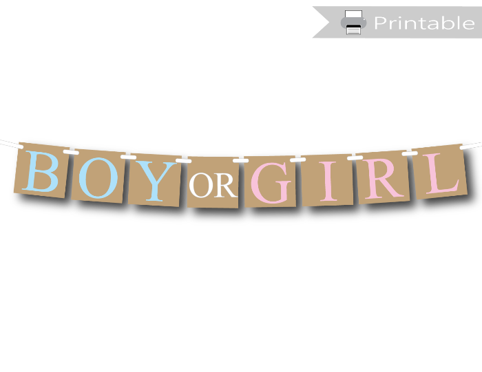 printable rustic boy or girl banner - Celebrating Together