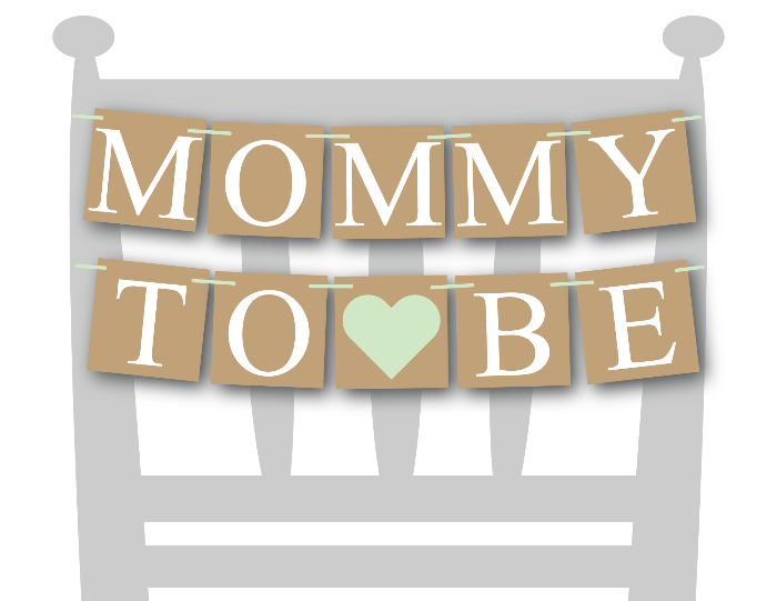 rustic mommy to be banner - diy baby shower decorations - Celebrating Together