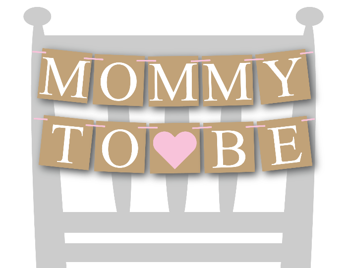printable rustic mommy to be chair banner - Celebrating Together