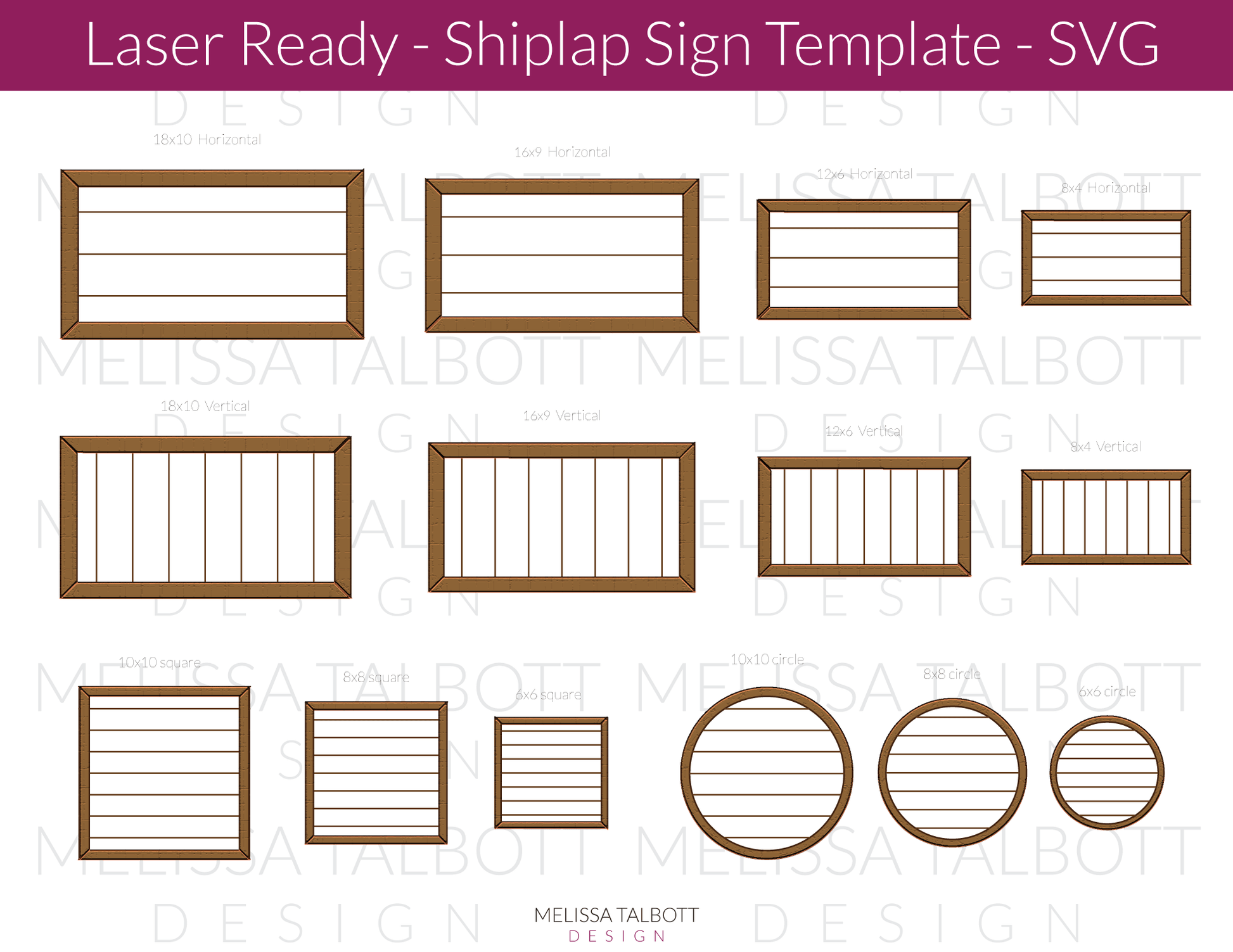 glowforge design files for layered shiplap sign making - Melissa Talbott