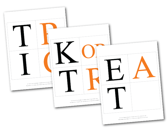 printable trick or treat banner pages - Celebrating Together