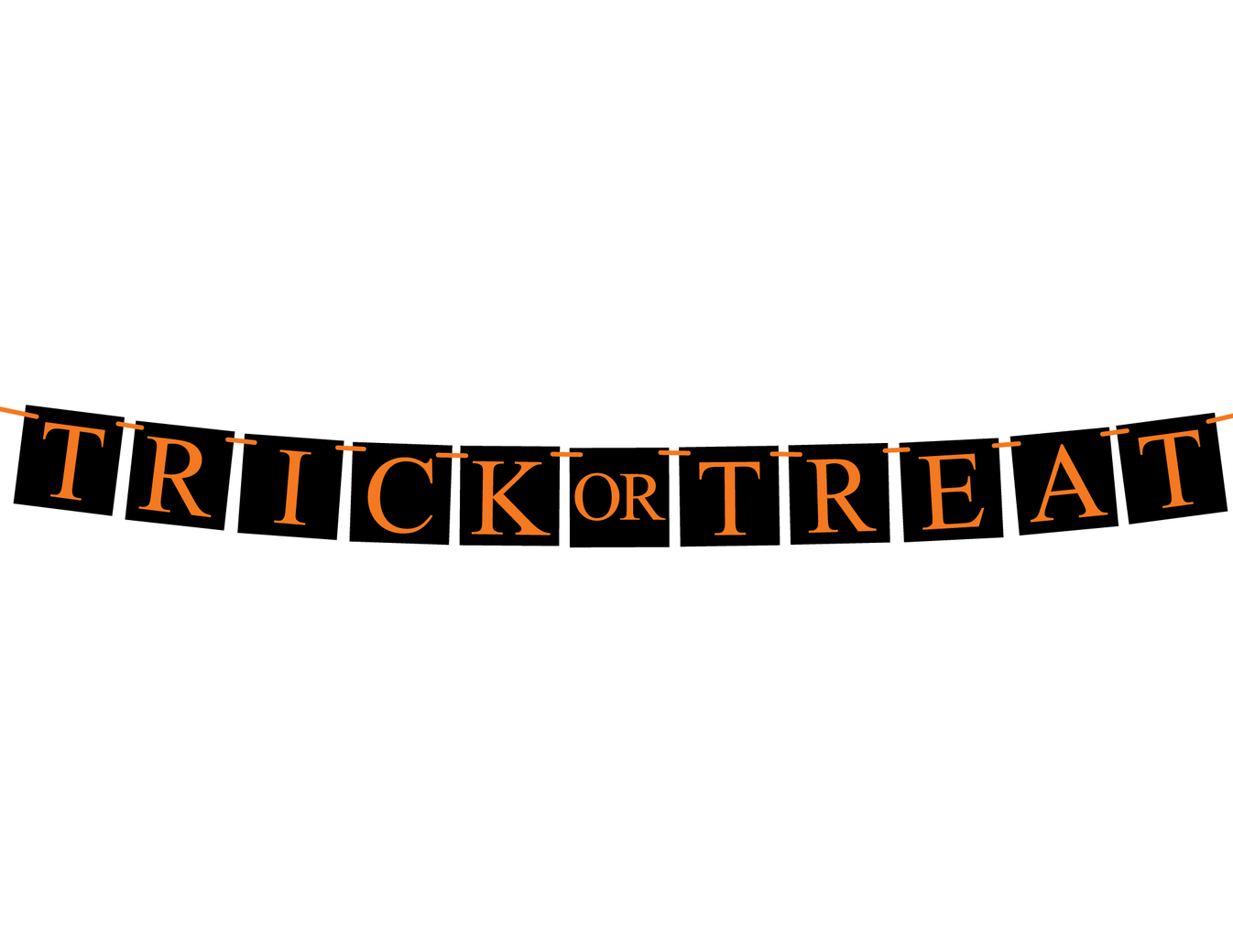Printable Trick or Treat Banner DIY Halloween Decoration