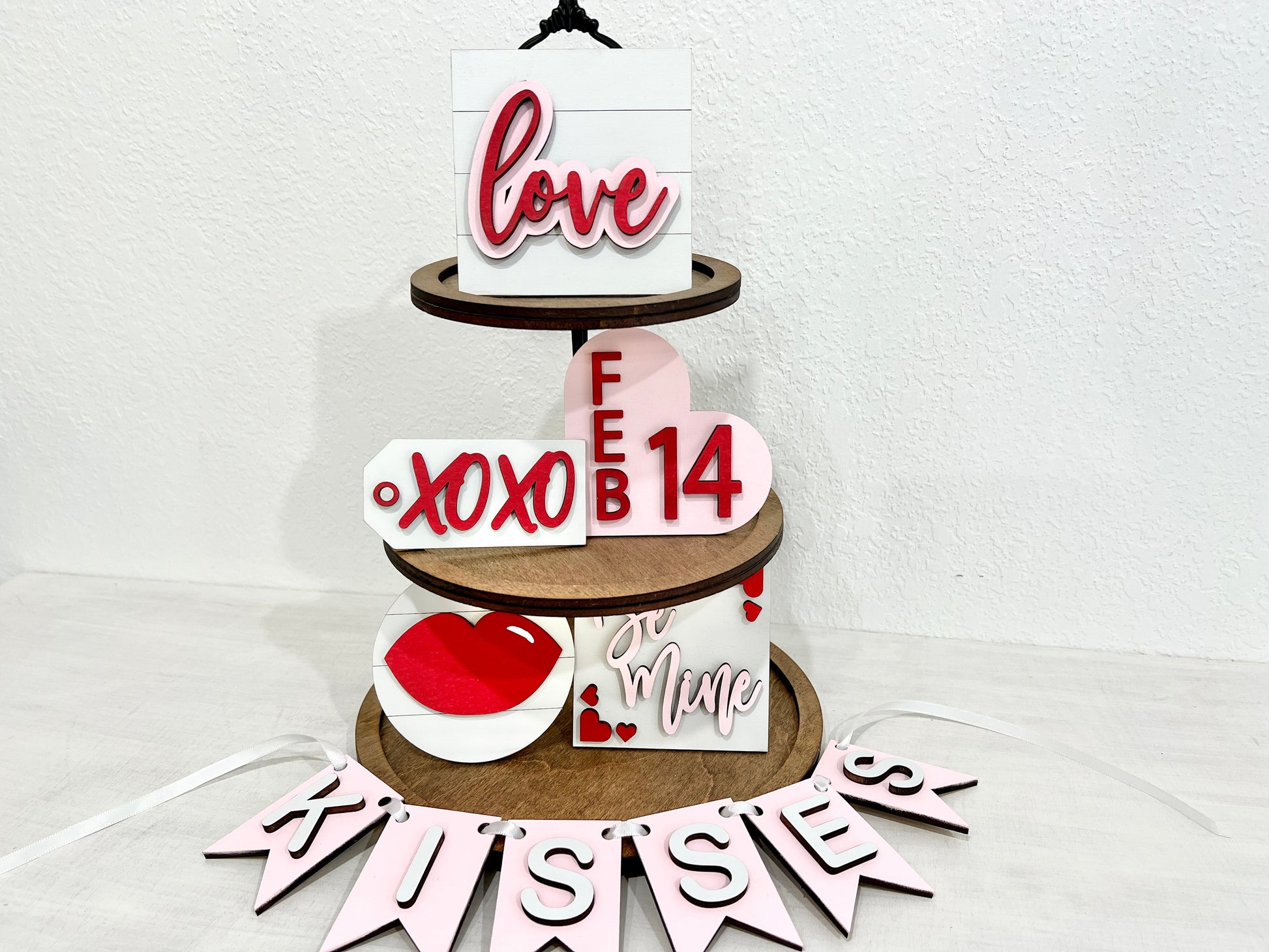 valentine's day tiered tray sign set