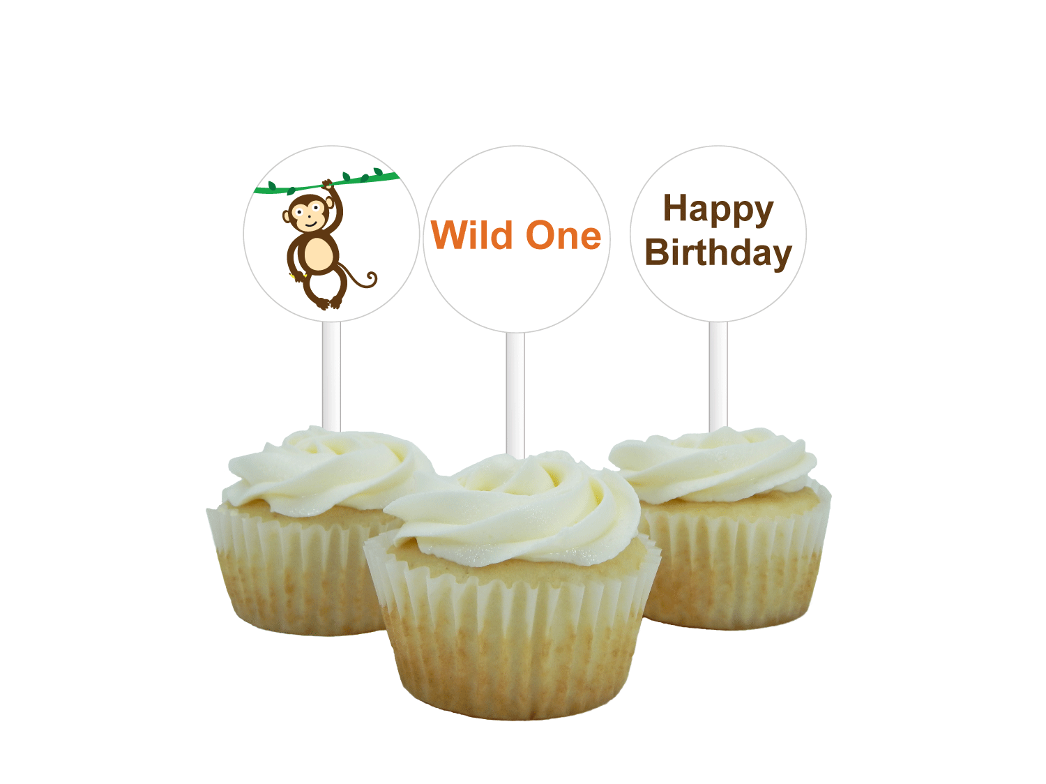 printable monkey cupcake toppers - Celebrating Together
